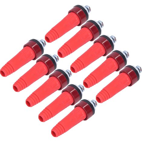 Packung mit 10 Panelverbindern für Schweißkabel, europäischer Schnellstecker aus Messing und Gummi, Buchse für Schweißgerät (1/5)