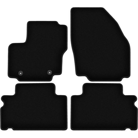Alfombrillas de terciopelo negro BASIC para Ford S-MAX MK1 monovolumen (2006-2011) (1/5)