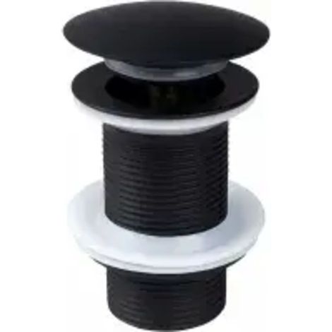 Bonde de Lavabo Noir sans Trop Plein, Bonde de Lavabo Pop Up Universel Anti-Blocage Résistant à la Corrosion Bonde de Vidage Laiton Automatique (1/5)