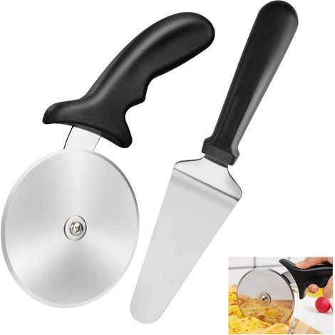 Coupe-Pizza - Lame Acier Inoxydable 10 cm - Pelle À Pizza Inox - Pour Pizza Tarte Gâteau Fromage - Lot De 2 Pièces (1/5)