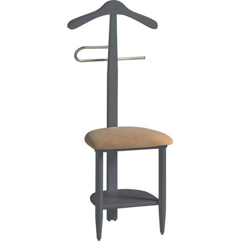 Galán 361 con asiento en beige herrajes cromado satinado lacado azabache, 105 cm(alto)45 cm(ancho)41 cm(largo) (1/2)