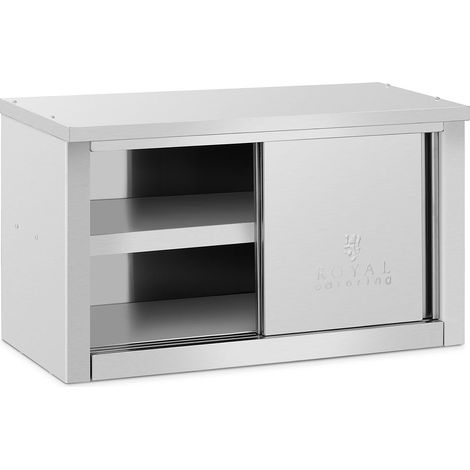 Armoire murale en acier inoxydable armoire murale avec portes coulissantes armoire murale de cuisine armoire suspendue en inox 900 x 400 x 500 mm capacité de charge de 60 kg (1/5)