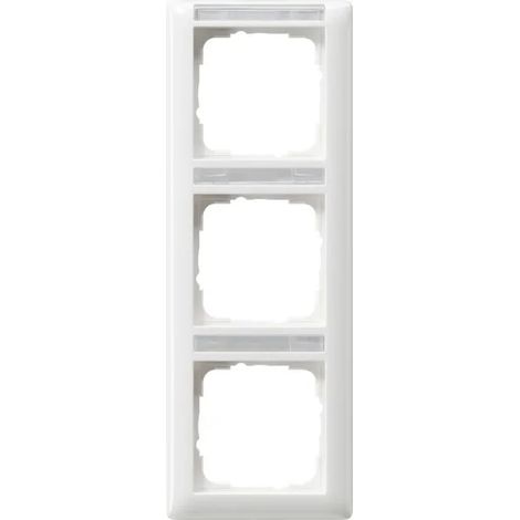 Gira Marco embellecedor 3f vert. BSF Standard 55 Blanco puro [110303], 1103 03