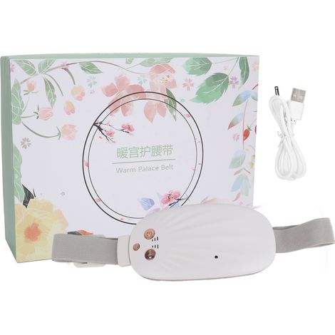 Ceinture de massage chauffante électrique USB pour menstruations avec vibrations et chaleur utérine (1/5)
