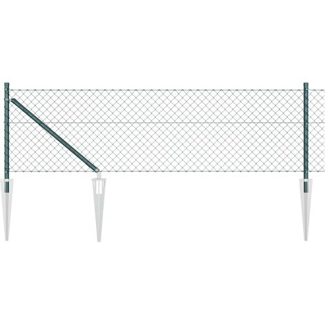 Maison Exclusive - Schweißdrahtzaun mit Spikes 10 x 0,4 m (B x H)