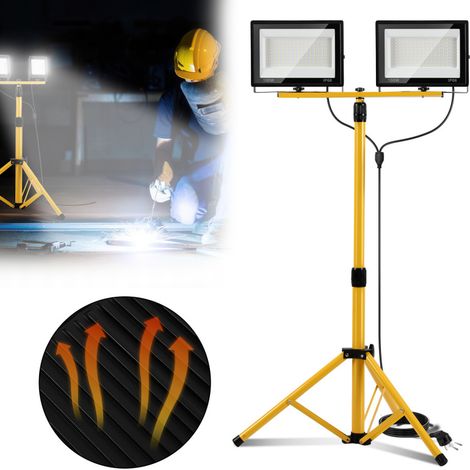 Jopassy Proiettore LED 100W, illuminazione floodlight esterna, proiettore da cantiere impermeabile IP66, luce bianco freddo (1/5)
