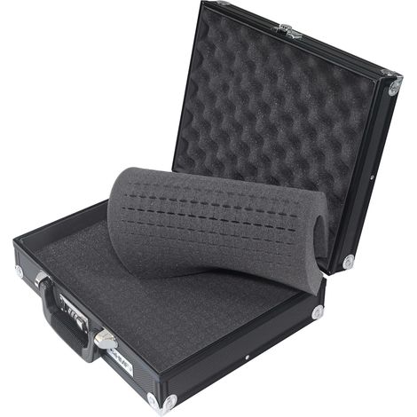 HMF 14531-02 Alu Fotokoffer, Transportkoffer mit Rasterschaumstoff, 36,5 x 12 x 29,2 cm (1/5)