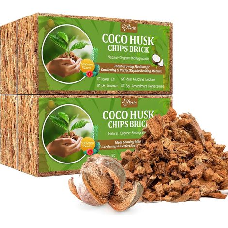 Coconut Shavings Substrate for Plants, High Expansion Coconut Substrate, Mulch for Garden Flowers, Herbs, Planting (4 pcs) (1/5)