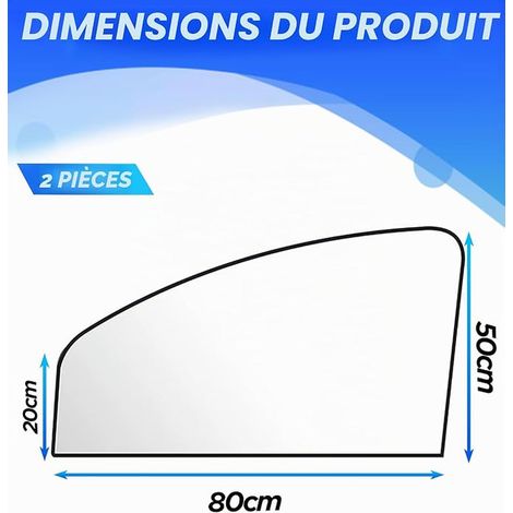 Nuances de soleil pour voiture bébé, Protection solaire magnétique pliante, Nuances de soleil magnétique pour les voitures Fenêtre latérale, Convient pour la plupart des VUS, Sedans (Argent, Fenêtre a (1/3)