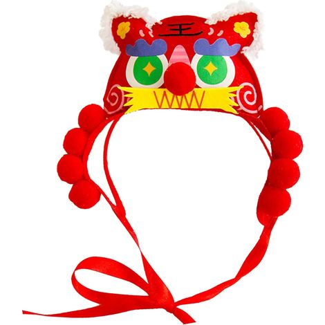Pet Hat Chinese Head Dog Hat Year of The Dragon Props Cosplay (1/5)