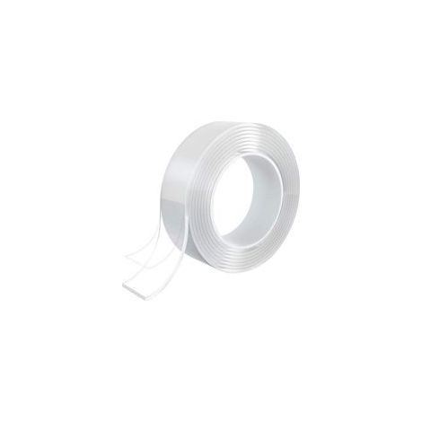 Smart Nano Tape, Ruban Adhésif Nano Réutilisable, Transparent Traceless Double-Face, Lavable et Résistant pour Les Articles à Coller, 2mm x 3cm x 3m (1/5)