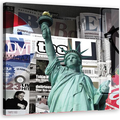 Tableau sur toile Statue de la Liberté Ville de New York 30x30 (1/5)