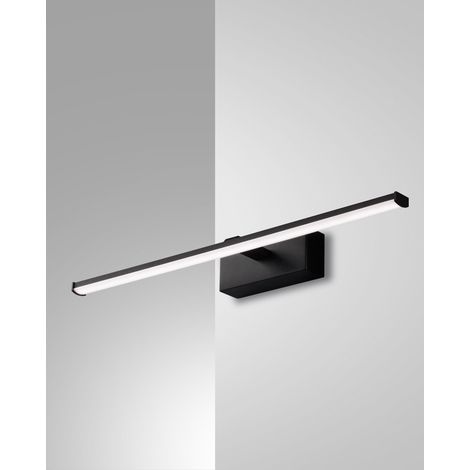 Nala Lampada da Parete LED Integrato 10W 1200lm 3000K IP44 Struttura in Metallo e Metacrilato Colore Nero, Design Moderno ed Elegante