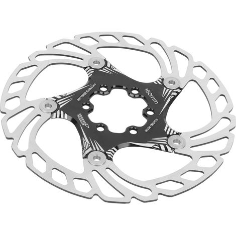 Disque de frein à disque en métal de qualité pour VTT, 160 mm, cinq clous, noir. (1/5)