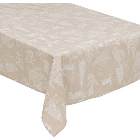 Mantel animal 140x240cm beige y blanco - Feeric lights & christmas
