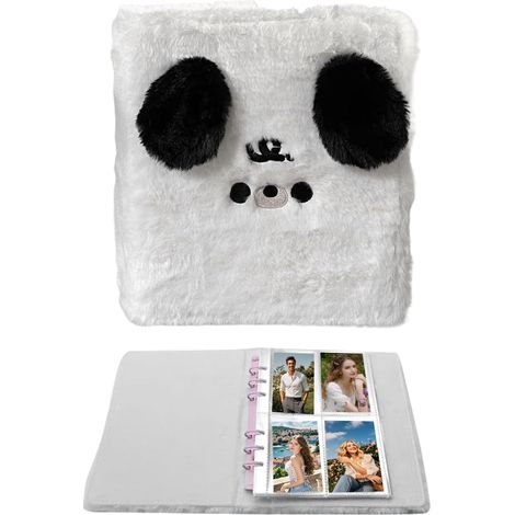 Album Pour Photos - Classeur Photo Doux Avec Couverture Chien En Peluche,Organisation Portable Espace de Rangement pour Écriture  Pour Mariage Famille Voyage (1/5)