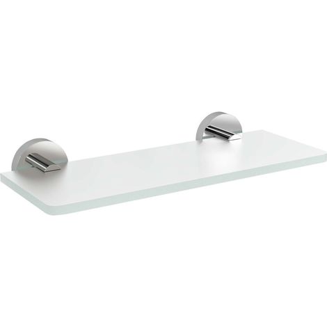Sapho X-Round - Mensola, lunghezza 30 cm, vetro latte/cromo XR009-03 (1/2)