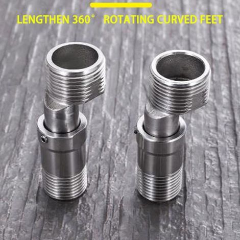 2 Raccord excentré,Rotation 360°,Acier inoxydable 304,Réglable 120-160mm,Salle de bain (1/5)
