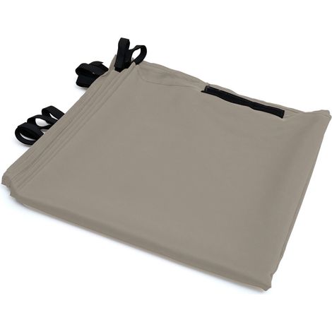 Set von 2 Vorhängen für Pergola taupe 3 und 4 M Wandpaneele mit Reißverschluss