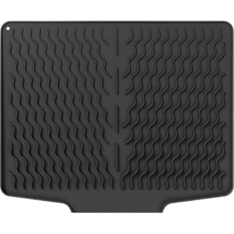 Silikon-Abtropfmatte für Geschirr – 40 cm x 32,8 cm, Spülbeckenmatte für Geschirr mit geneigter Oberfläche für optimalen Wasserablauf, hitzebeständig, rutschfest, Abtropfmatte für die Aufbewahrung von