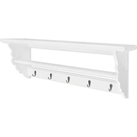 BelleRise - vidaXL Porte-chapeaux en MDF style baroque blanc (1/5)