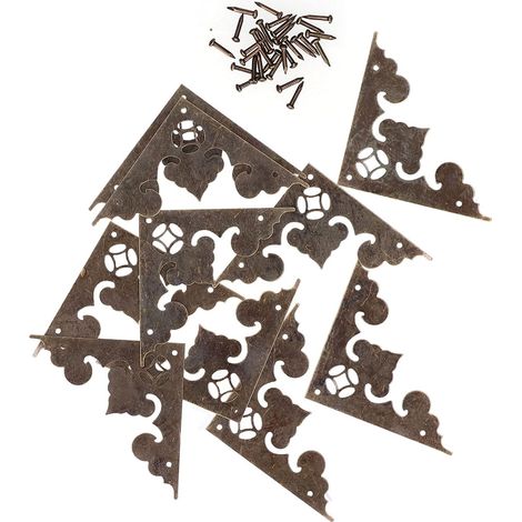 Protections d'angle métalliques, vintage (lot de 10) (1/5)