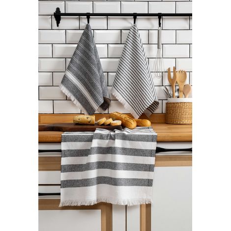 Set di strofinacci da cucina Set Nero
