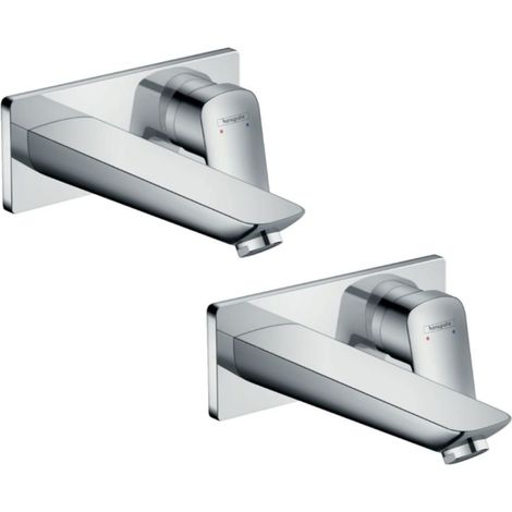 Juego de 2 mezcladores de lavabo empotrados HANSGROHE Logis 195, mecánico (1/5)