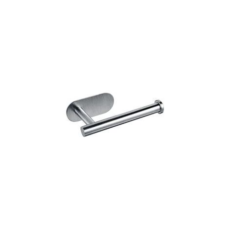 Portarrollos de papel higiénico (plata cepillada), soporte de pared para papel higiénico, soporte de acero inoxidable 304, no requiere perforación, soporte autoadhesivo para papel higiénico, talla úni
