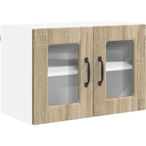 Maison Exclusive - Cabinet en verre mural PORTO Chêne Sonoma 60 x 31 x 40 cm