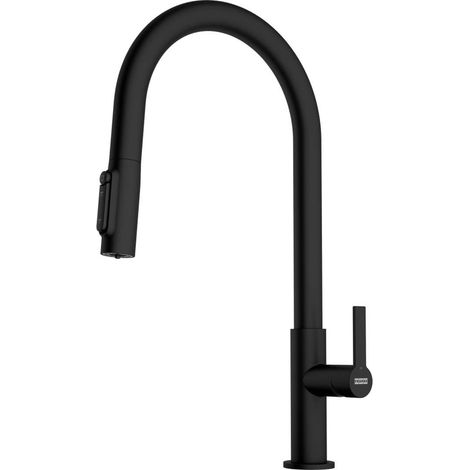 Franke Maris - Mitigeur d'évier FG 3660.901 avec fonction de filtration et douchette extractible, noir mat 120.0730.911 (1/5)