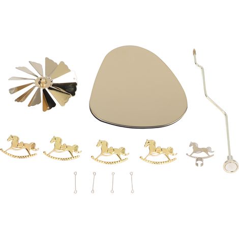 Porte-bougie rotatif en acier inoxydable style européen, support triangle romantique avec plateau et carillon éolien (1/5)