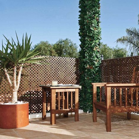 CELOSÍA FIJA PVC MARRÓN 18 MM 1X2 M (1/4)