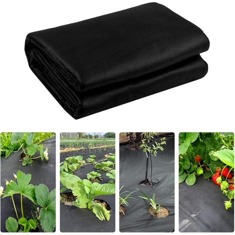 Membrane de désherbage, 1 X10m Toile de désherbage en Tissu, Garden Weed Control Fleece, Membrane Anti-Herbe perméable Utilisé pour contrôler la Croissance des Mauvaises Herbes (1/5)