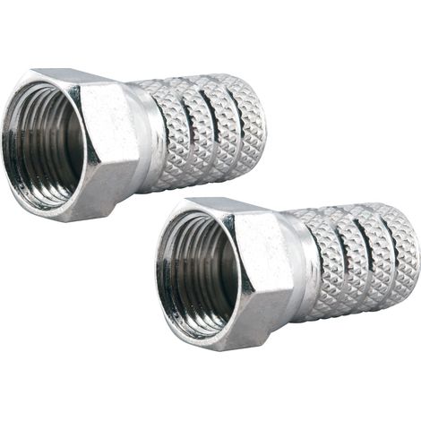 Schwaiger F Stecker FST4002 531 2x F Aufdrehstecker für Kabel mit 4mm Durchmesser F-Stecker (1/4)