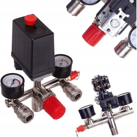 Pressostat et régulateur pour compresseurs avec raccords rapides 230 V 12 bar PL-230 (1/5)