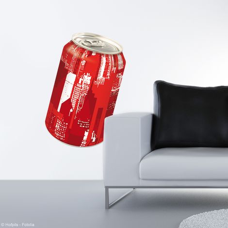 Sticker mural décoratif 68x48cm, illustration cannette soda New York (1/2)