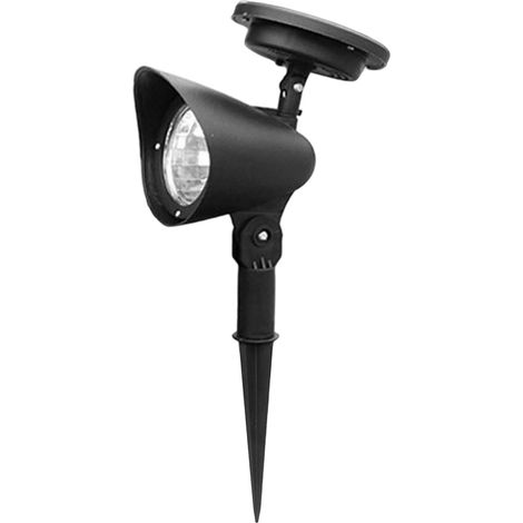 Ortviai Projecteurs solaires pour pelouse – 2 pièces, 4 LED, lumière chaude, étanches, pour jardin et extérieur (1/5)