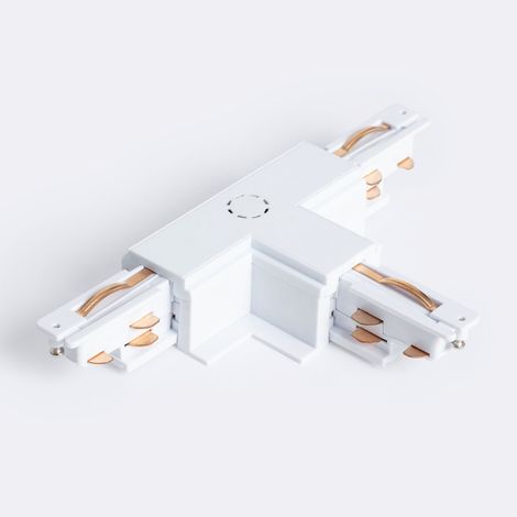 Verbinder 'Right Side' Typ T für 3-Phasenstromschiene DALI Track Einbau Aluminium Weiß