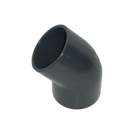 Coude 45° pvc pression diamètre 50mm – Femelle/Femelle à coller – Raccord pour plomberie – Usage professionnel – Piscineo