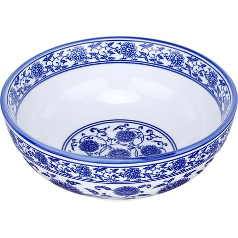 Bol à soupe en céramique Bol à pâtes Style asiatique Bleu 20 cm Style chinois (1/5)