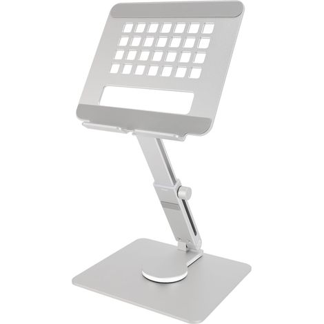 Support pour tablette rotatif à 360 degrés, hauteur réglable, en alliage d'aluminium, portable, pour tablettes et téléphones jusqu'à 14 pouces. (1/5)