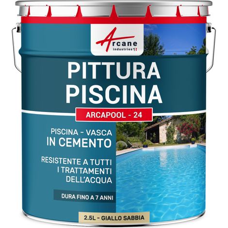 Vernici impermeabilizzanti per piscine - ARCAPOOL - 24 - 2,5 L Giallo Sabbia - RAL 1002 - ARCANE INDUSTRIES