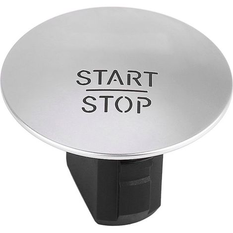 Interrupteur d'allumage du moteur, bouton de démarrage en plastique Anticorrosion argent parfait ajustement pour la mise à niveau (1/5)