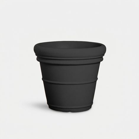 Vaso da esterno in polietilene Neoclassic Piccolo - Antracite (1/3)