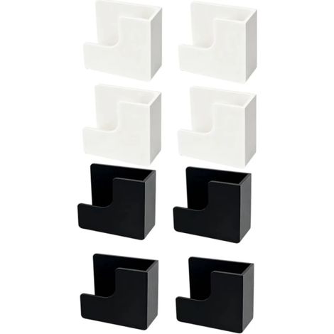 (4 paires de couleurs assorties) Support mural adhésif sans perçage pour balance, organisateur de salle de bain, support en plastique durable pour balance à domicile ou salle de sport. (1/5)