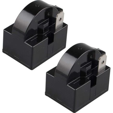 Lot de 2 relais de démarrage PTC 15 Ohm 220 V à une broche PTC pour réfrigérateur congélateur et compresseur Noir（1 pied）-Karteo (1/5)