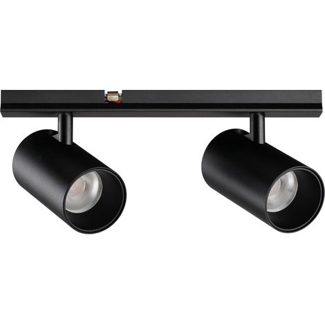 Ideal Lux Faretto Stick 2 luci LED integrato nero metallo (1/3)