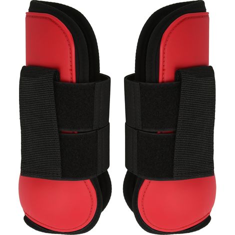 Protège-Tendon Cheval - Coque PU Souple - Semelle Antidérapante - Pour Pattes Avant - Taille L - Lot de 2