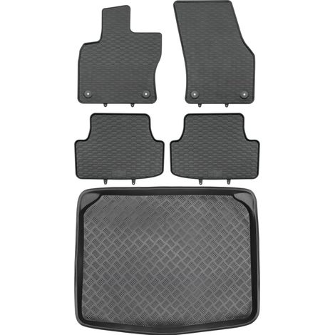 Skoda Karoq SUV a partir de 2017 SET - Alfombrillas de goma para coche + alfombrilla para maletero (1/5)